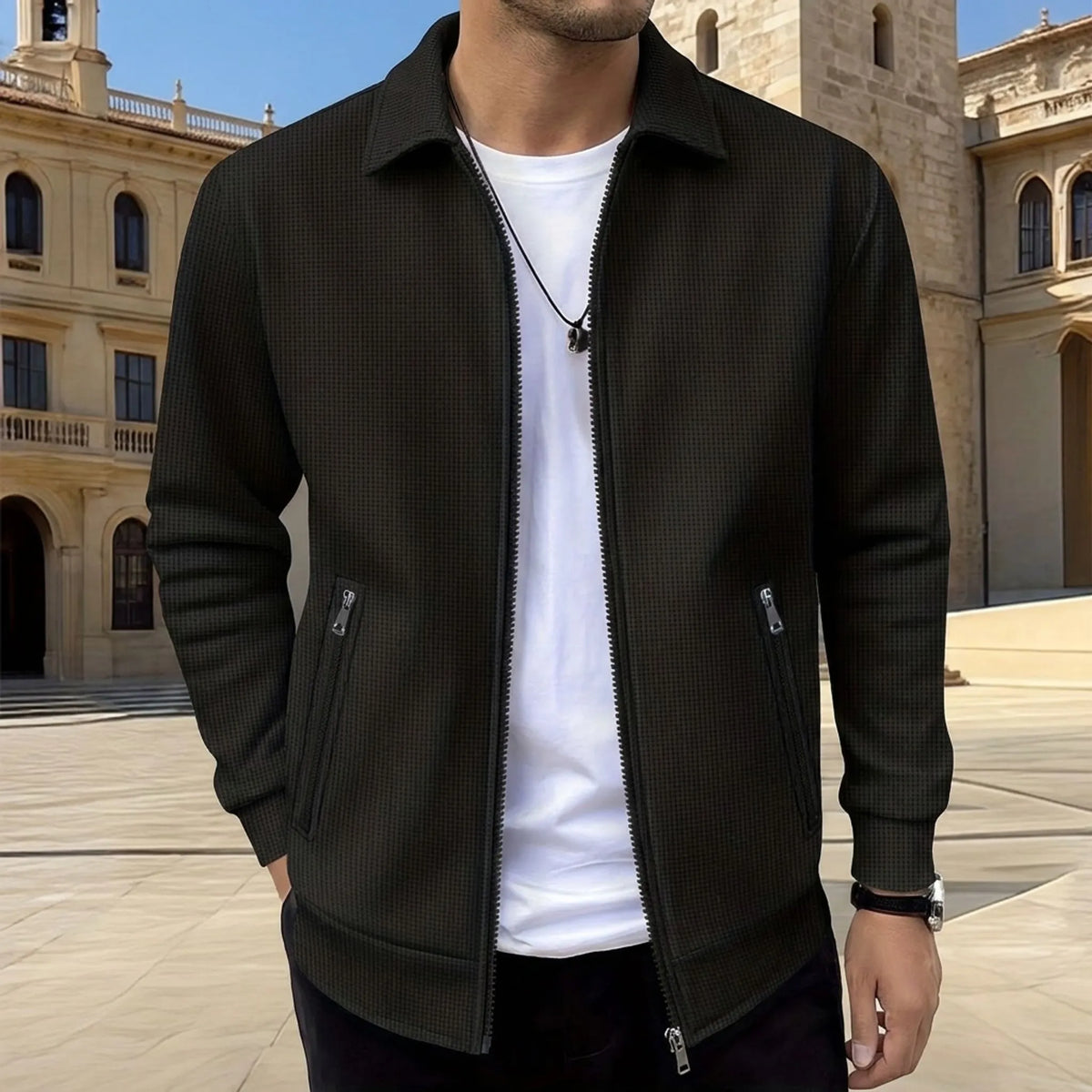 Layerox  - Giacca Mezza Stagione Uomo Testurizzata Uscite Casual