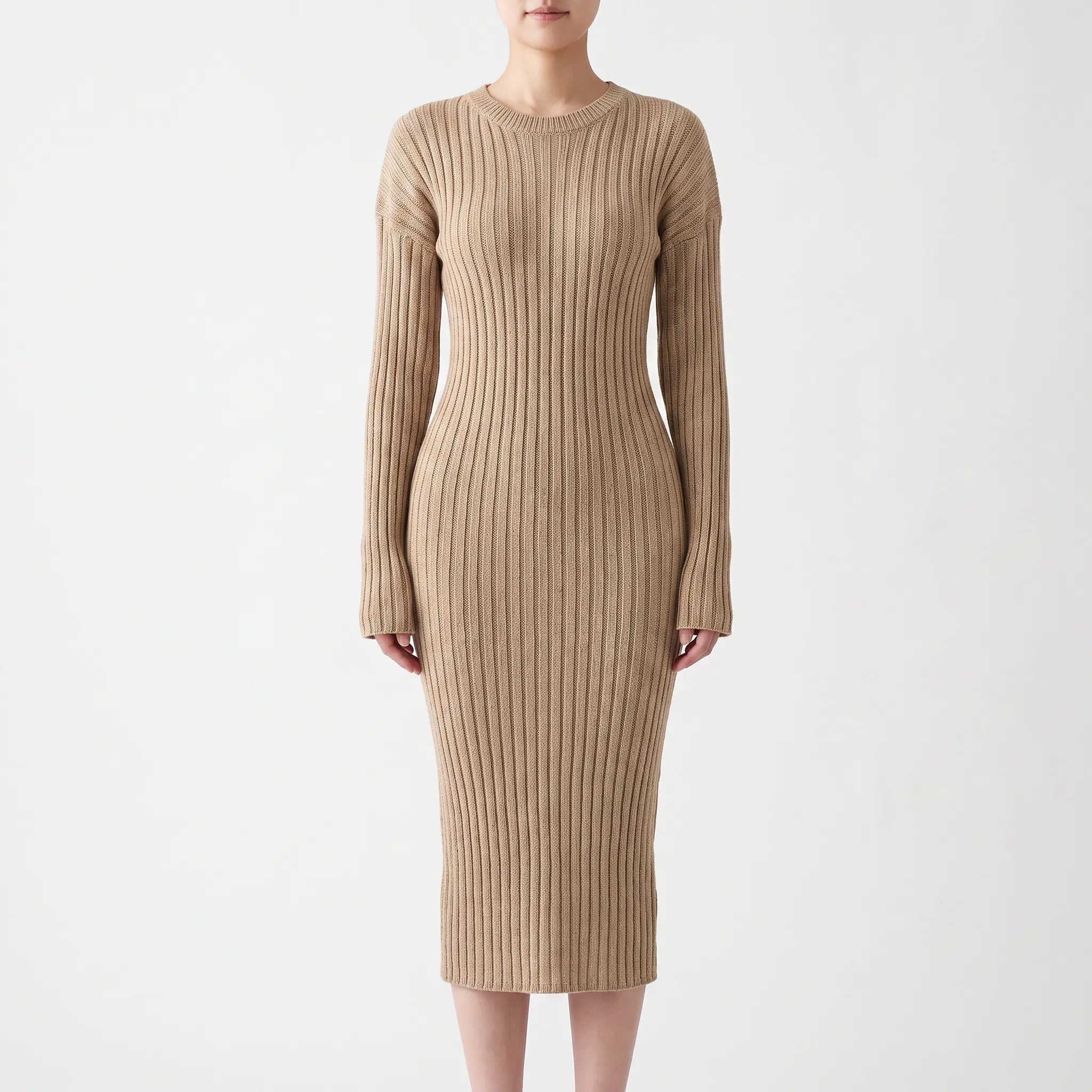 Ribvogue  - Vestito Midi A Costine Giornate In Ufficio