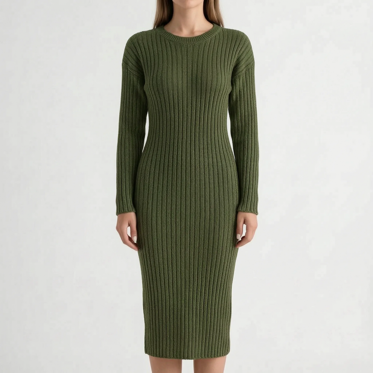 Ribvogue  - Vestito Midi A Costine Giornate In Ufficio