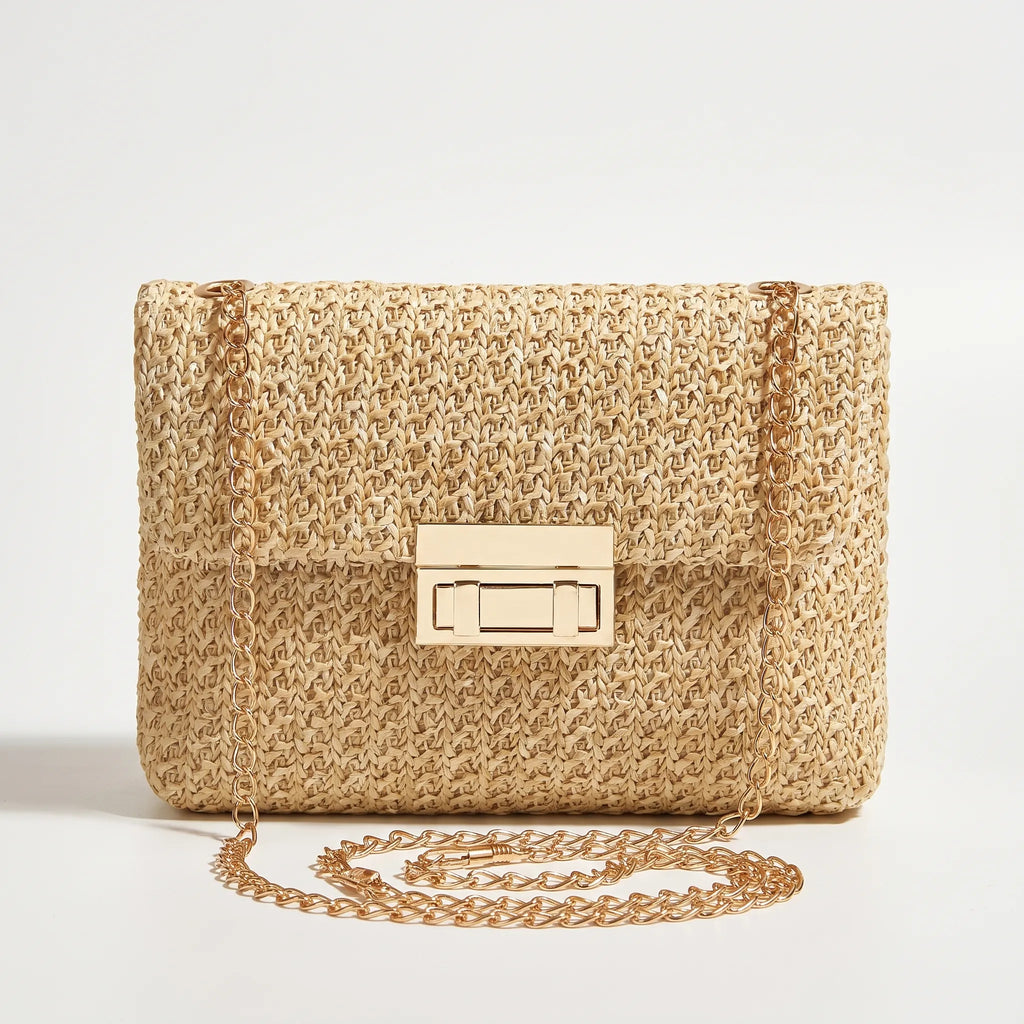 Weavely  - Borsa Intrecciata Con Tracolla A Catena Passeggiate In Città